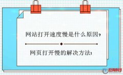 什么原因?qū)е戮W(wǎng)站打開速度慢？有什么解決方法？